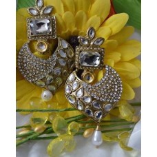 High Ended Designer Earrings in Antique Gold base